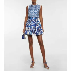 Dolce&Gabbana Printed Cotton Poplin Miniskirt