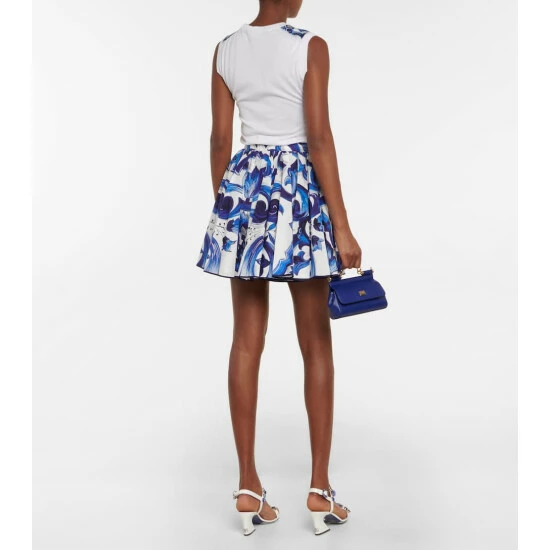Dolce&Gabbana Printed Cotton Poplin Miniskirt - Image 2