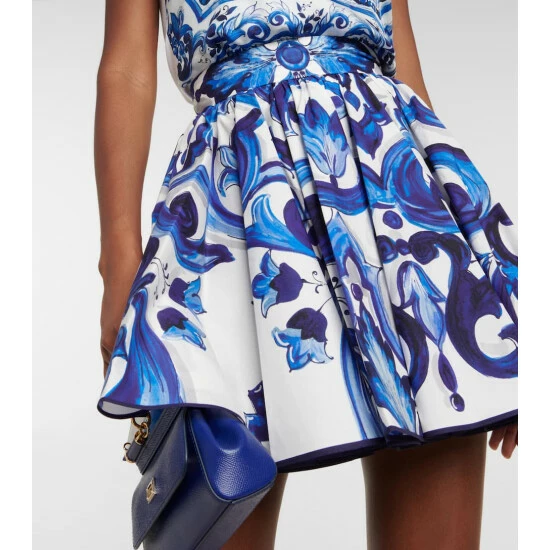 Dolce&Gabbana Printed Cotton Poplin Miniskirt - Image 3