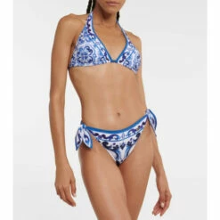 Dolce&Gabbana Printed Halterneck Bikini
