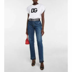 Dolce&Gabbana Logo Cropped Jeans