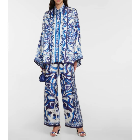 Dolce&Gabbana Printed Silk Twill Shirt