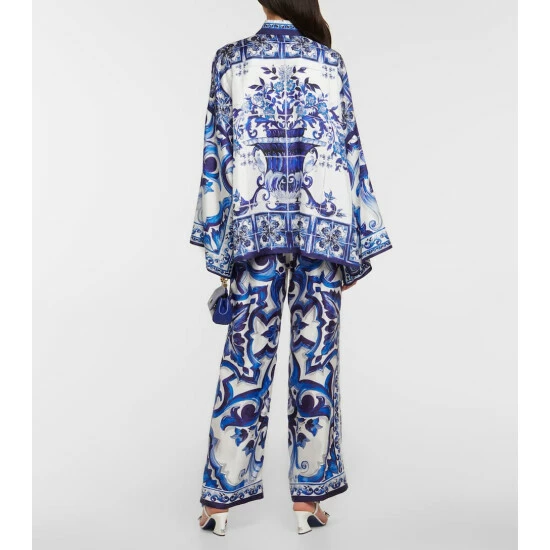 Dolce&Gabbana Printed Silk Twill Shirt - Image 2