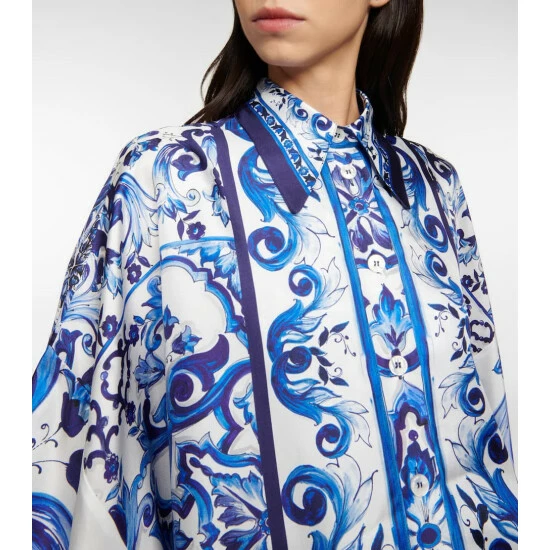 Dolce&Gabbana Printed Silk Twill Shirt - Image 3