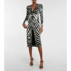 Dolce&Gabbana Zebra-print Cady Midi Dress