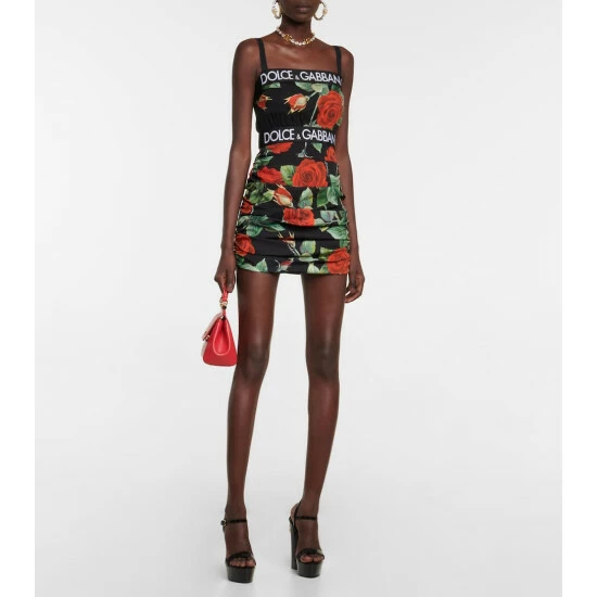 Dolce&Gabbana Floral Silk-blend Minidress