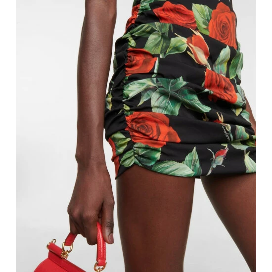 Dolce&Gabbana Floral Silk-blend Minidress - Image 4