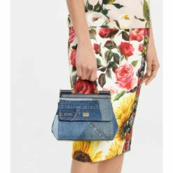 Dolce&Gabbana Sicily Small Denim Shoulder Bag