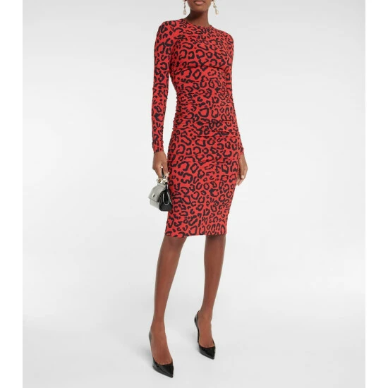 Dolce&Gabbana Leopard-printed Jersey Minidress
