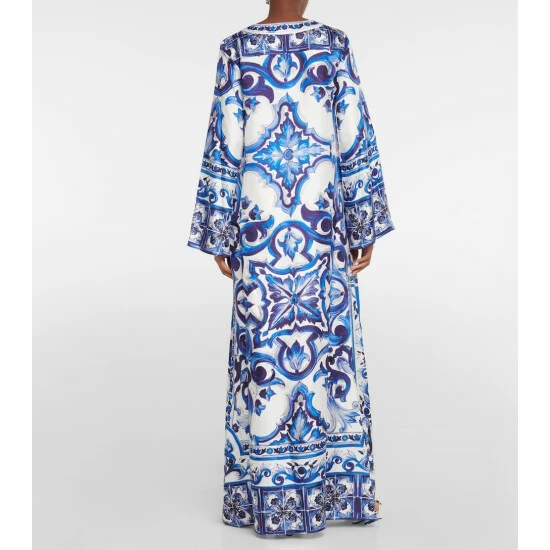 Dolce&Gabbana Printed Silk Twill Kaftan - Image 2