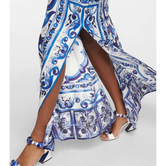 Dolce&Gabbana Printed Silk Twill Kaftan - Image 4