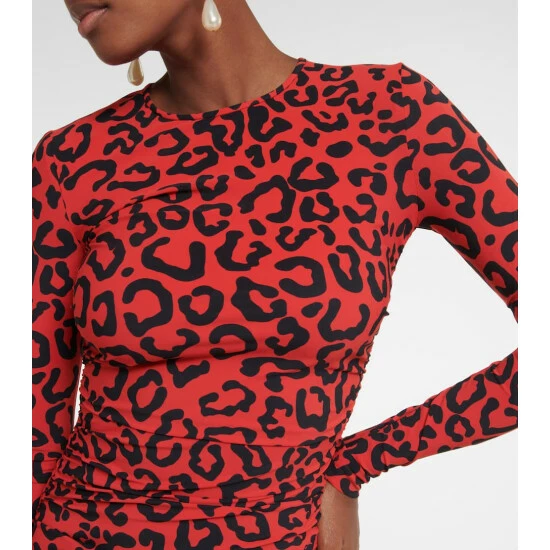 Dolce&Gabbana Leopard-printed Jersey Minidress - Image 3