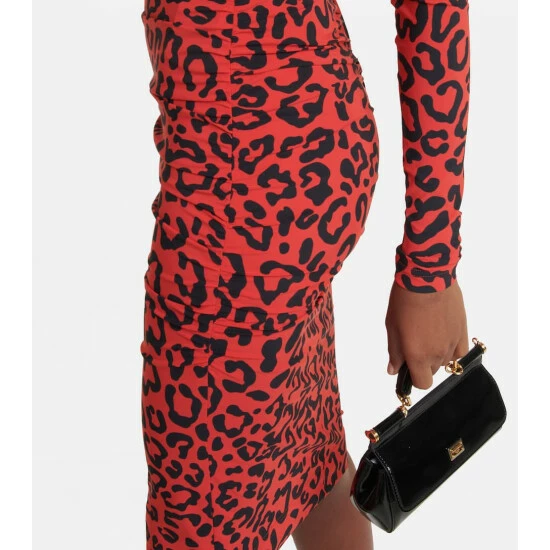 Dolce&Gabbana Leopard-printed Jersey Minidress - Image 4