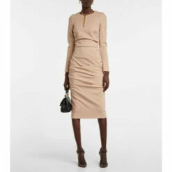 Dolce&Gabbana Ruched Jersey Midi Dress