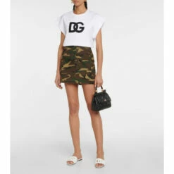 Dolce&Gabbana Camouflage Cotton Miniskirt