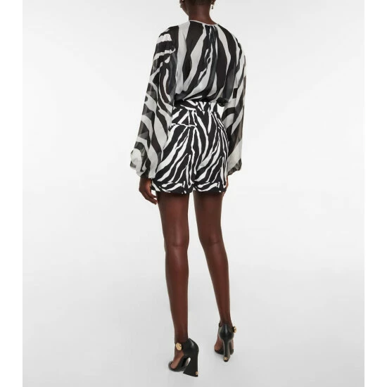 Dolce&Gabbana Zebra-print Cotton-blend Shorts - Image 2