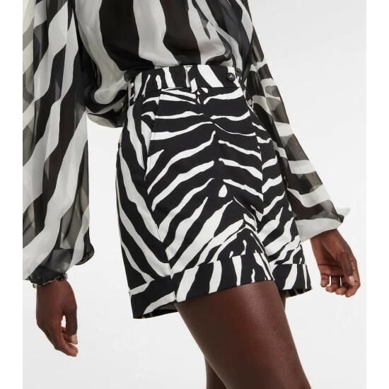 Dolce&Gabbana Zebra-print Cotton-blend Shorts - Image 3