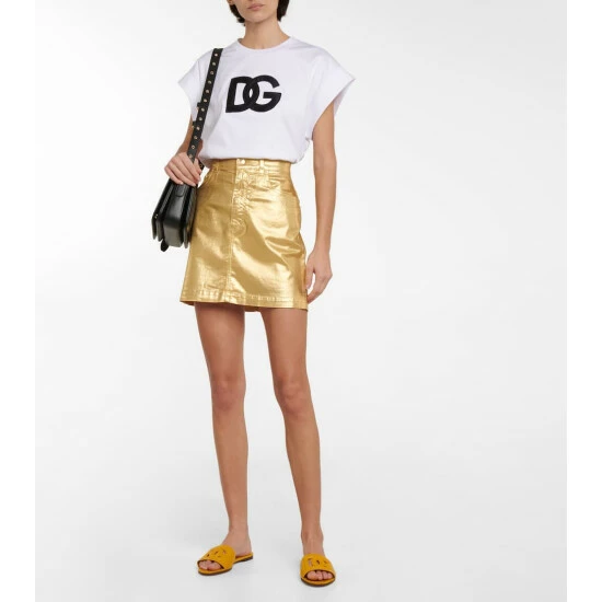 Dolce&Gabbana Logo Cutout Leather Sandals