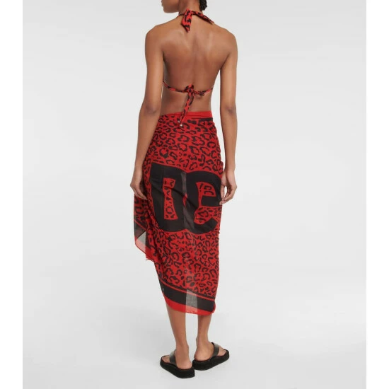 Dolce&Gabbana Leopard-print Cotton Cover-up - Image 2