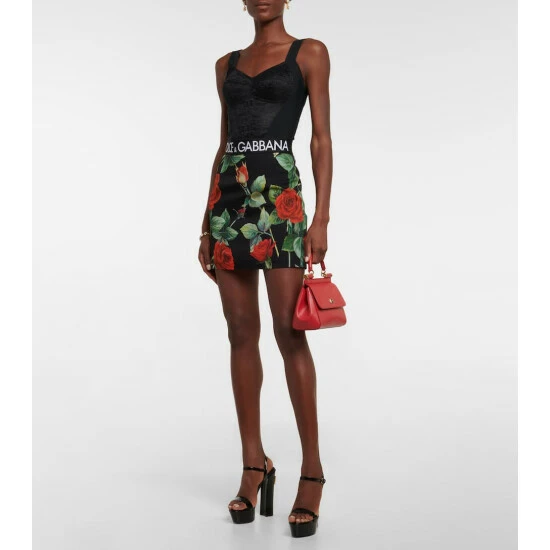 Dolce&Gabbana Floral Silk-blend Miniskirt
