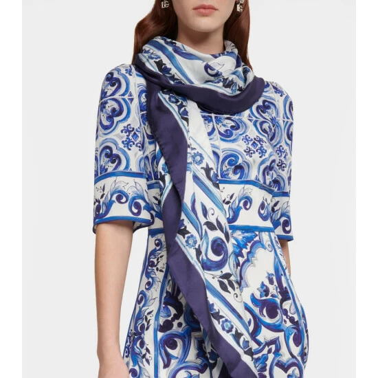 Dolce&Gabbana Printed Silk Scarf