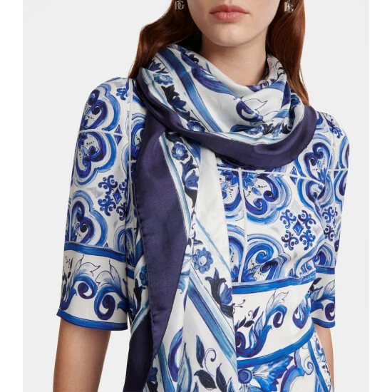 Dolce&Gabbana Printed Silk Scarf - Image 2