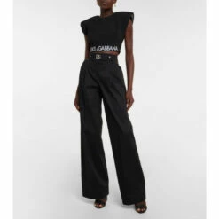 Dolce&Gabbana Cutout High-rise Wide-leg Pants