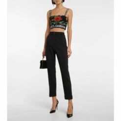 Dolce&Gabbana Floral Silk-blend Crop Top