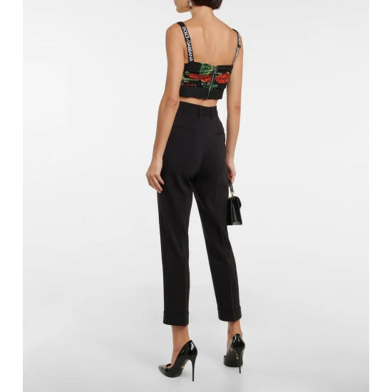 Dolce&Gabbana Floral Silk-blend Crop Top - Image 2