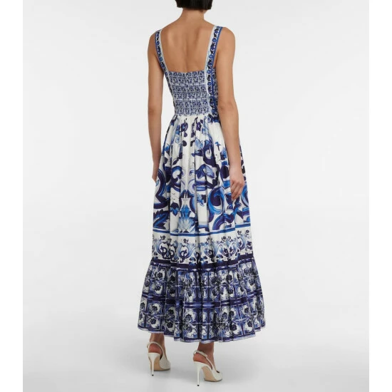 Dolce&Gabbana Printed Cotton Midi Dress - Image 2