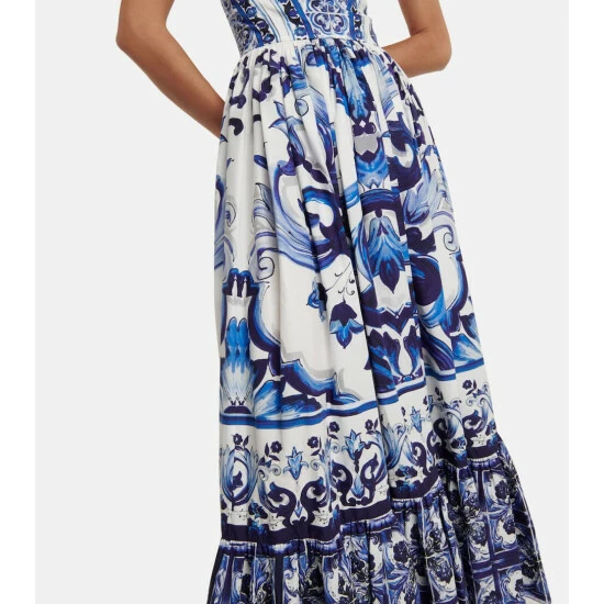 Dolce&Gabbana Printed Cotton Midi Dress - Image 4