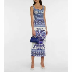 Dolce&Gabbana Printed Silk-blend Bustier