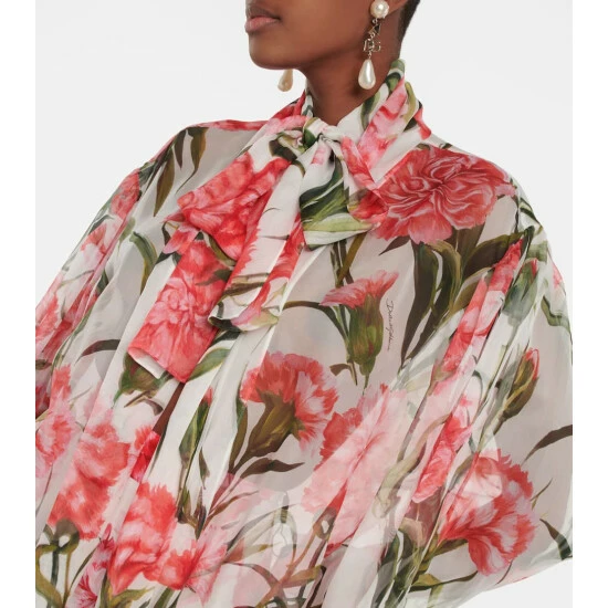 Dolce&Gabbana Floral Cotton Poplin Midi Skirt - Image 3