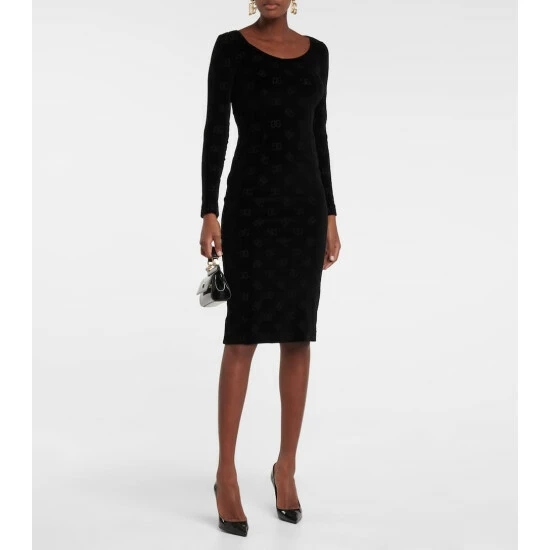 Dolce&Gabbana Logo Cotton Midi Dress