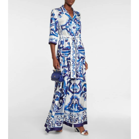 Dolce&Gabbana Printed Silk Twill Maxi Dress