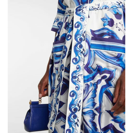 Dolce&Gabbana Printed Silk Twill Maxi Dress - Image 4