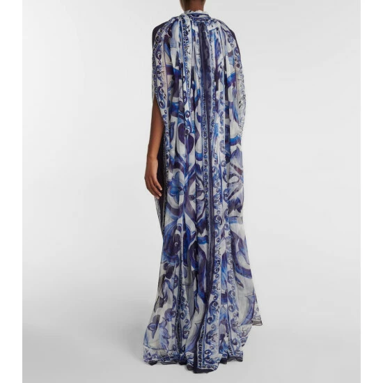 Dolce&Gabbana Printed Silk Chiffon Maxi Dress - Image 2