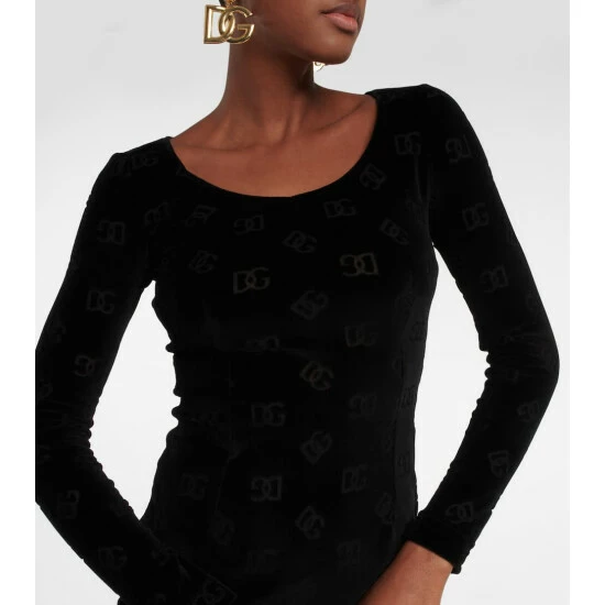 Dolce&Gabbana Logo Cotton Midi Dress - Image 3