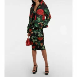 Dolce&Gabbana Nylon Floral Down Jacket
