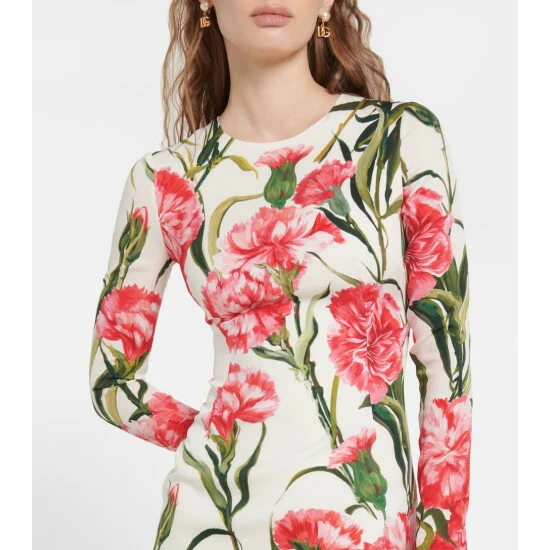 Dolce&Gabbana Floral Charmeuse Minidress - Image 3