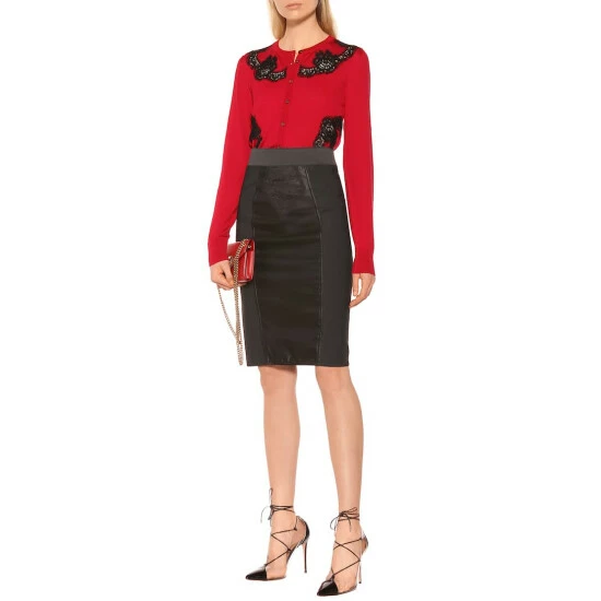 Dolce&Gabbana Satin And Lace Pencil Skirt