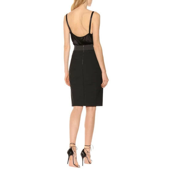 Dolce&Gabbana Satin And Lace Pencil Skirt - Image 2