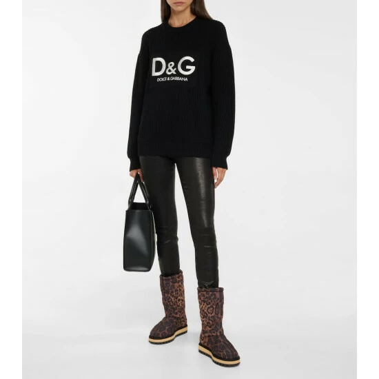 Dolce&Gabbana Quilted Leopard-print Boots