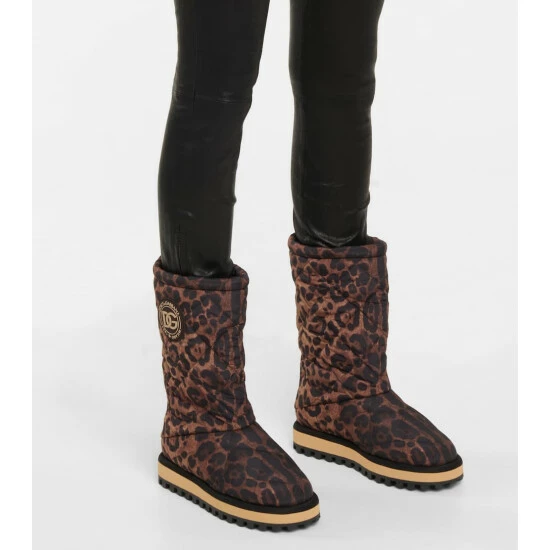Dolce&Gabbana Quilted Leopard-print Boots - Image 3