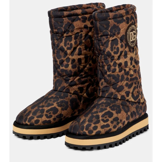 Dolce&Gabbana Quilted Leopard-print Boots - Image 4