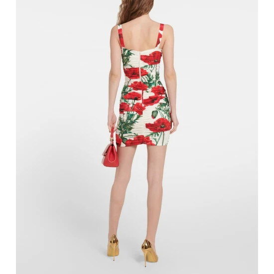 Dolce&Gabbana Floral Charmeuse Minidress - Image 2