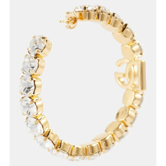 Dolce&Gabbana Embellished Hoop Earrings - Image 4