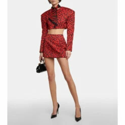 Dolce&Gabbana Cropped Leopard-print Brocade Jacket