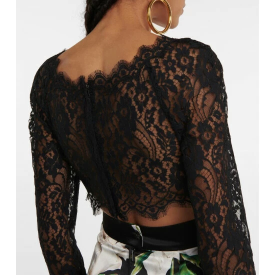 Dolce&Gabbana Lace Bustier Crop Top - Image 4