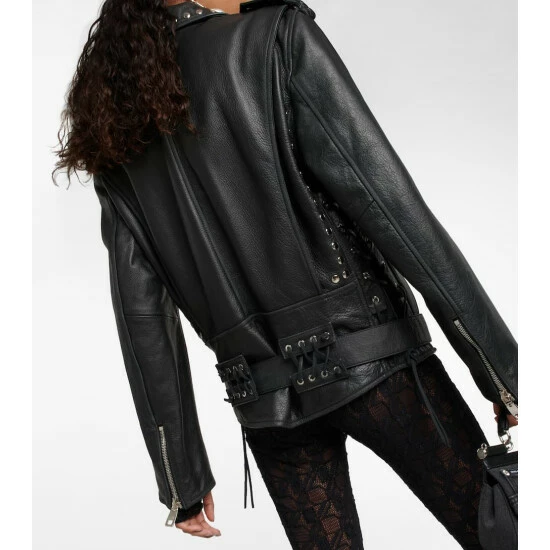 Dolce&Gabbana Embellished Leather Jacket - Image 4